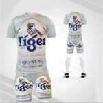 Bộ quần áo bóng đá thiết kế Bia Tiger – Bia Saigon – Bia Heineken 2 màu xanh trắng